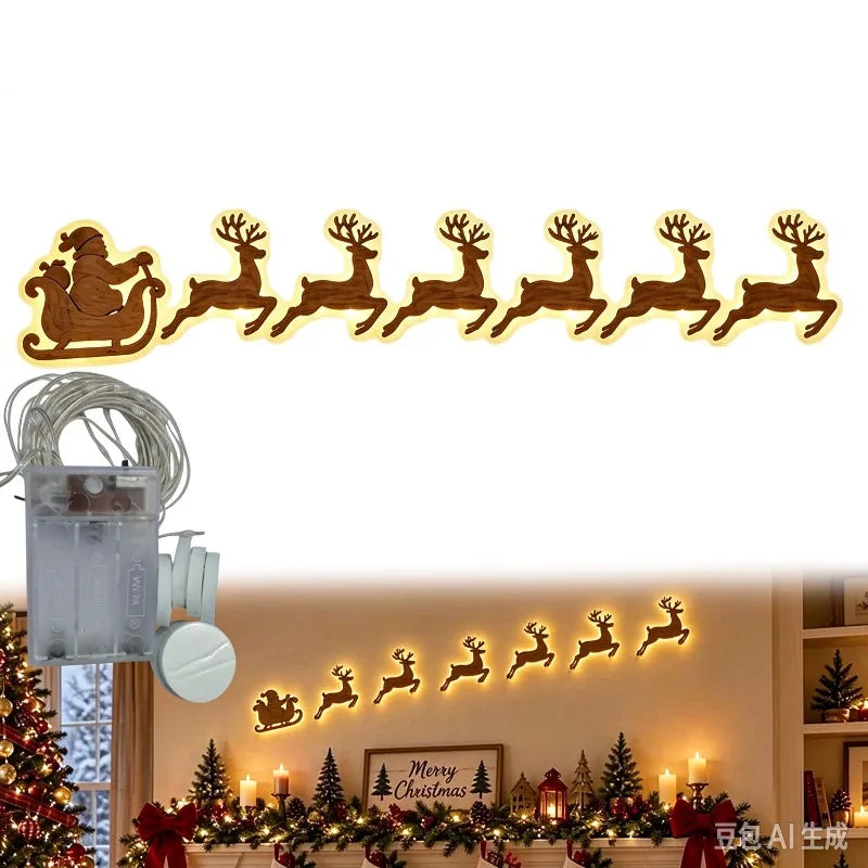 supplier photo (old) – Santa's Sleigh style – glowing Christmas silhouettes