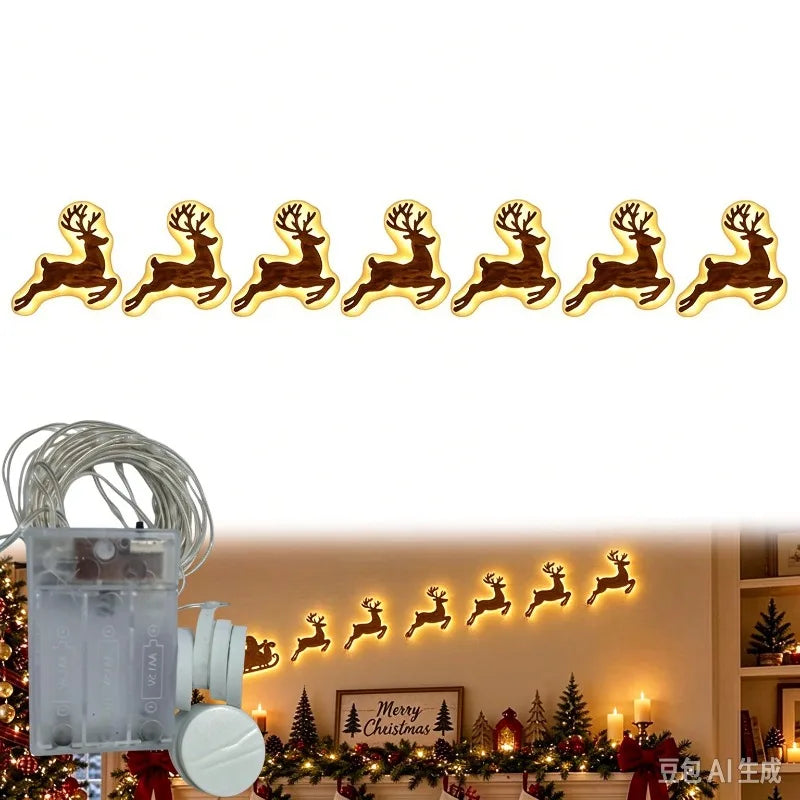 supplier photo (old) – Reindeer style – glowing Christmas silhouettes