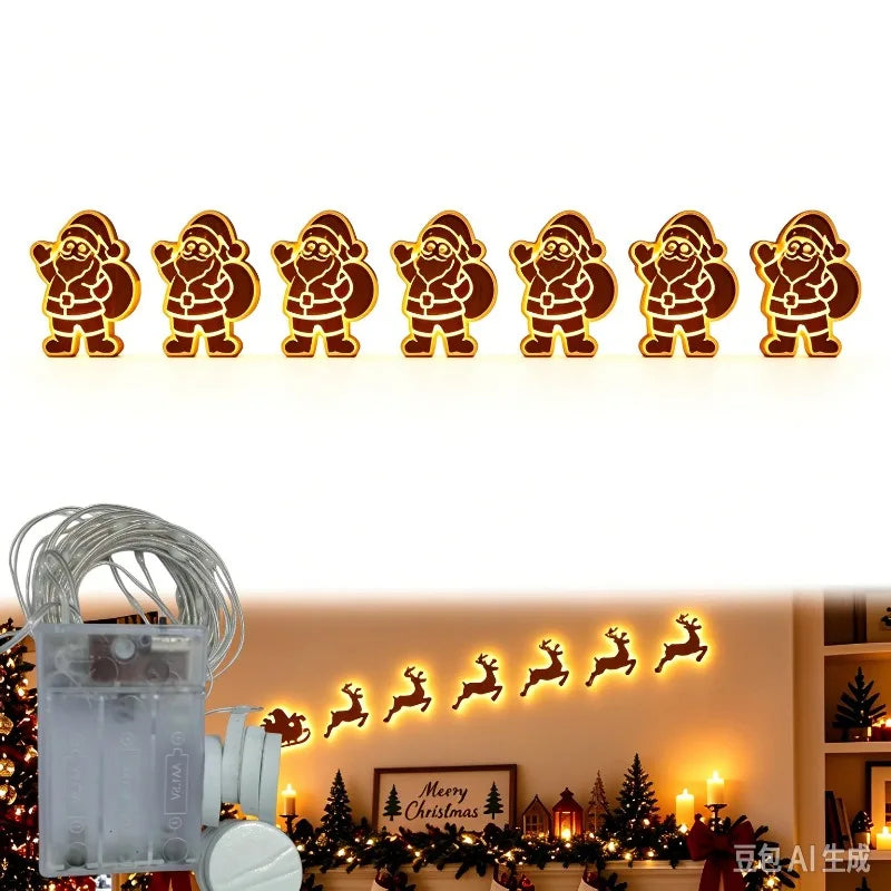 supplier photo (old) – Santa Claus style – glowing Christmas silhouettes