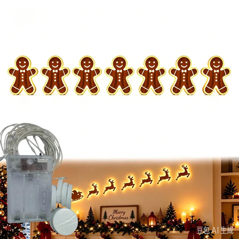 supplier photo (old) – Gingerbread style – glowing Christmas silhouettes