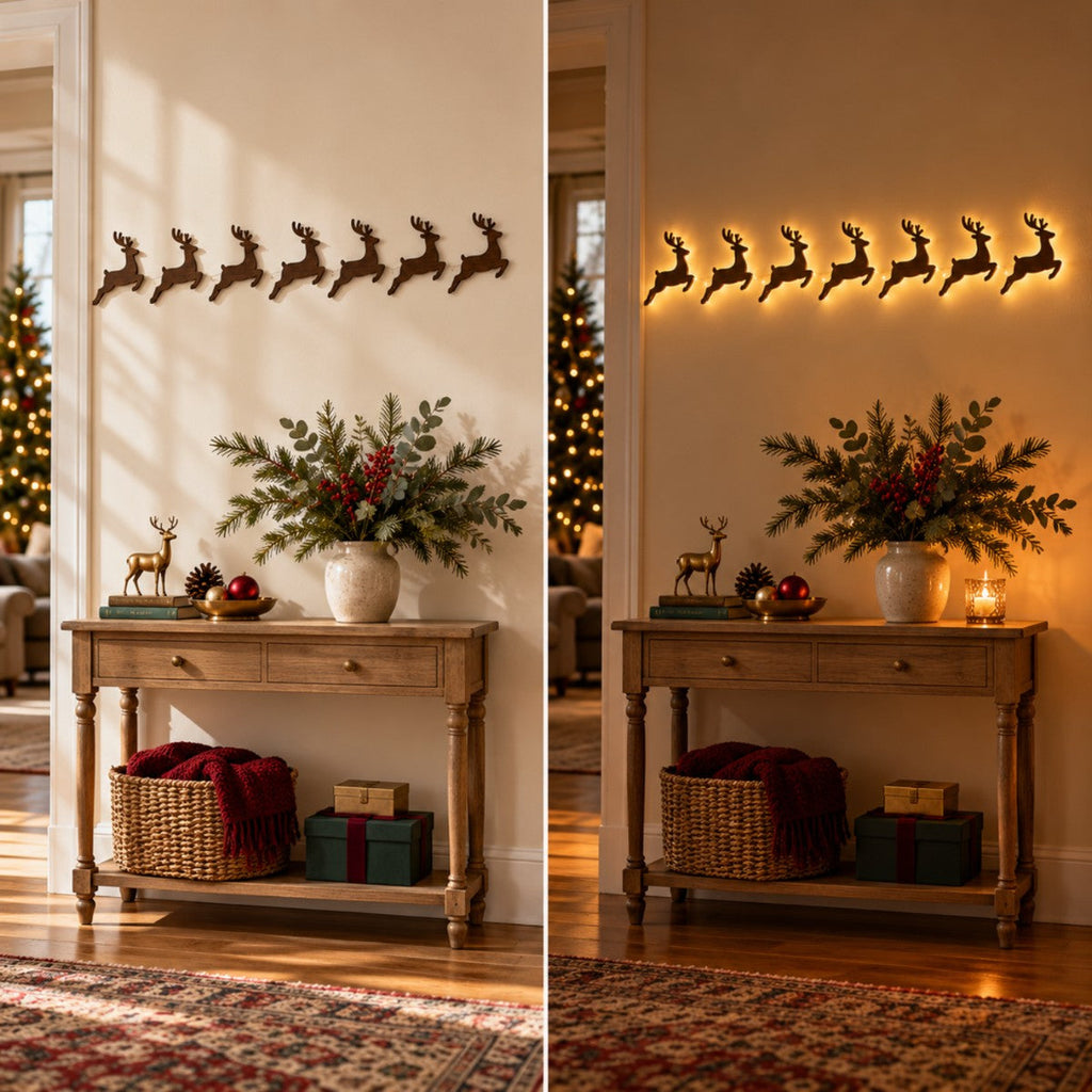 Pretty by day, glowing by night – the same wall in daylight and at night