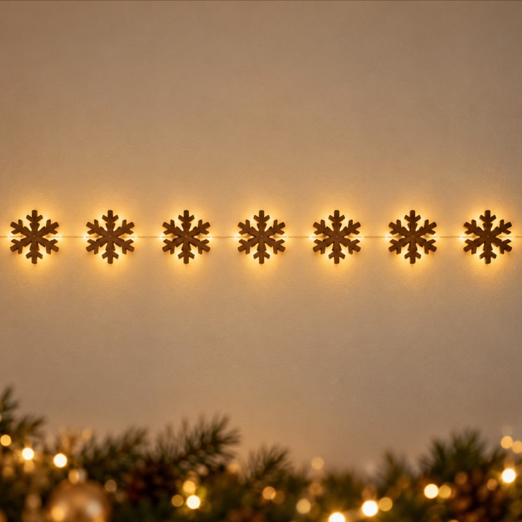 Snowflake style – glowing Christmas silhouettes