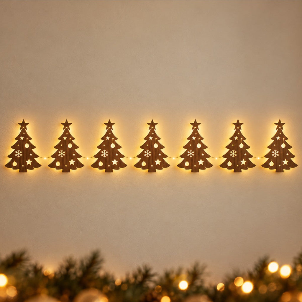 Starry Tree style – glowing Christmas silhouettes